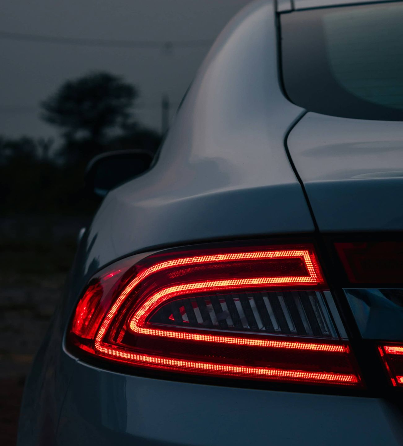 Tail lights on car